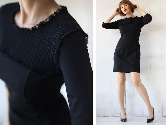 ARMANI JEANS Vintage Little Black Half Sleeve Mini Dress S - Etsy Canada