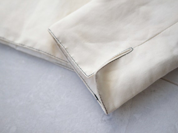 MARIMEKKO vintage white linen blend minimalist st… - image 8