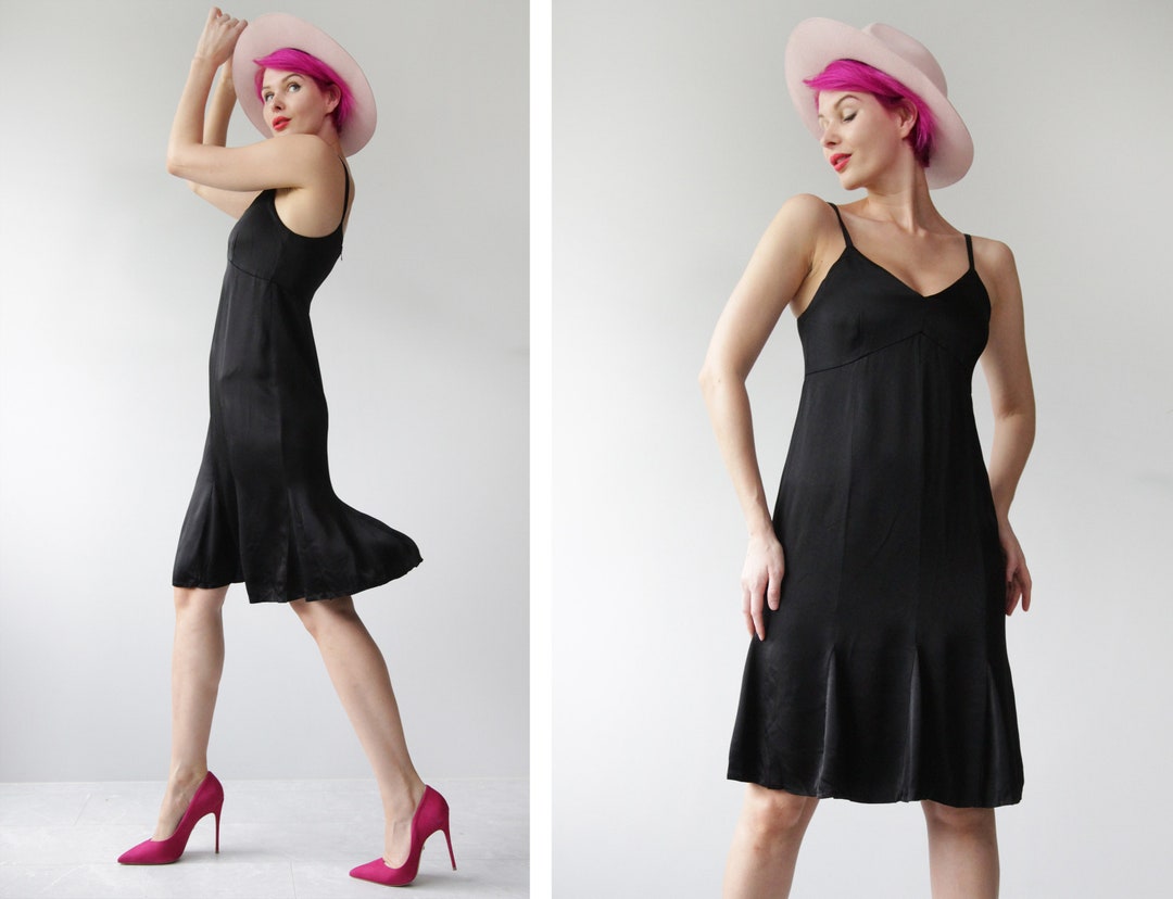 KARL LAGERFELD Vintage Black Simple Elegant Evening Midi