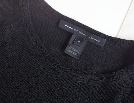 MARC JACOBS Vintage black silk knit semi sheer lo… - image 10
