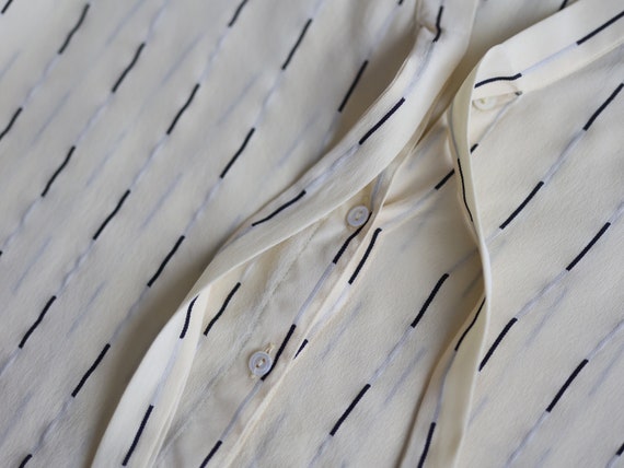 PIERRE CARDIN Vintage cream white pure silk long … - image 5
