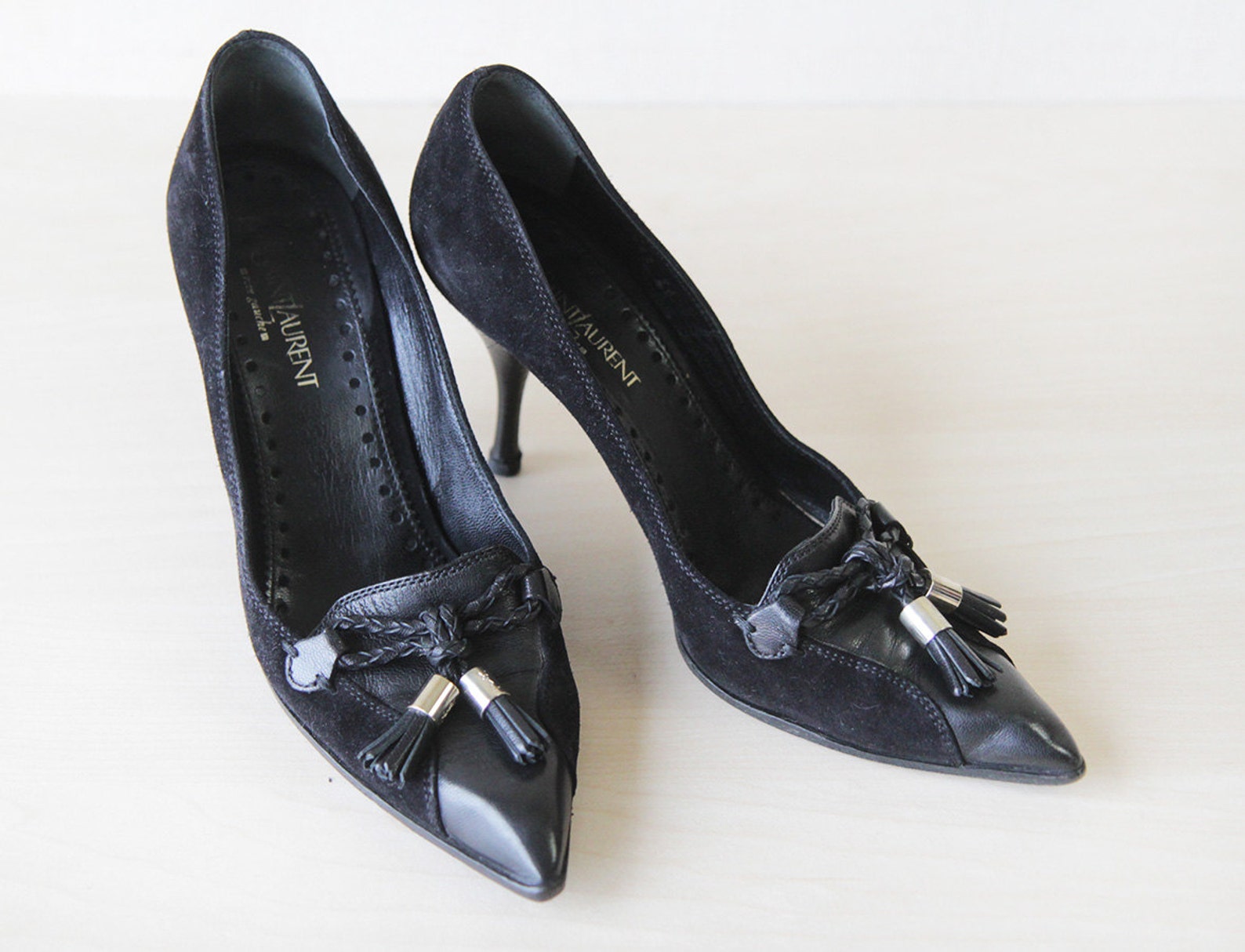 black heels ysl