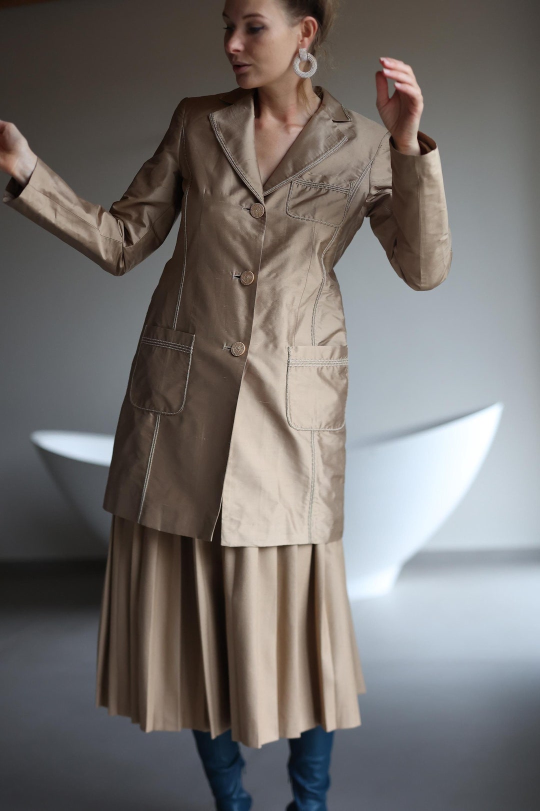 Womens Jacket Luisa Cerano Trenchcoat LUISA CERANO Vintage Beige - Main Image