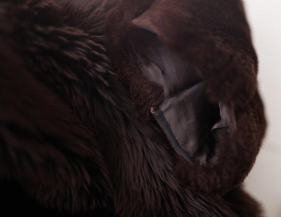 Vintage brown real fur genuine sheepskin warm win… - image 7