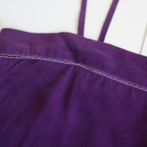 CHLOE Vintage purple pure silk tiny strap blouse top S image 5