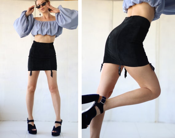 High waisted skirt garter belt hotsell