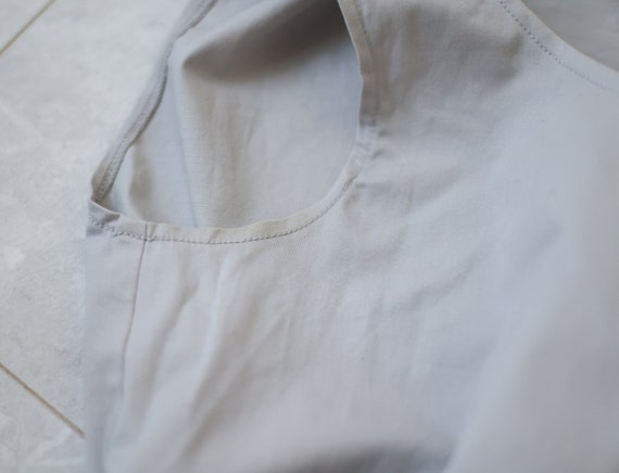 Vintage grey cotton sleeveless tunic vest top XS - image 7
