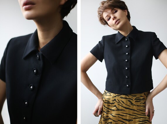 GIANNI VERSACE Couture Vintage black wool medusa b