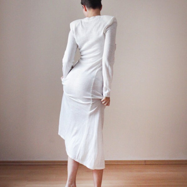 r e s e r v e d White wool maxi dress Small