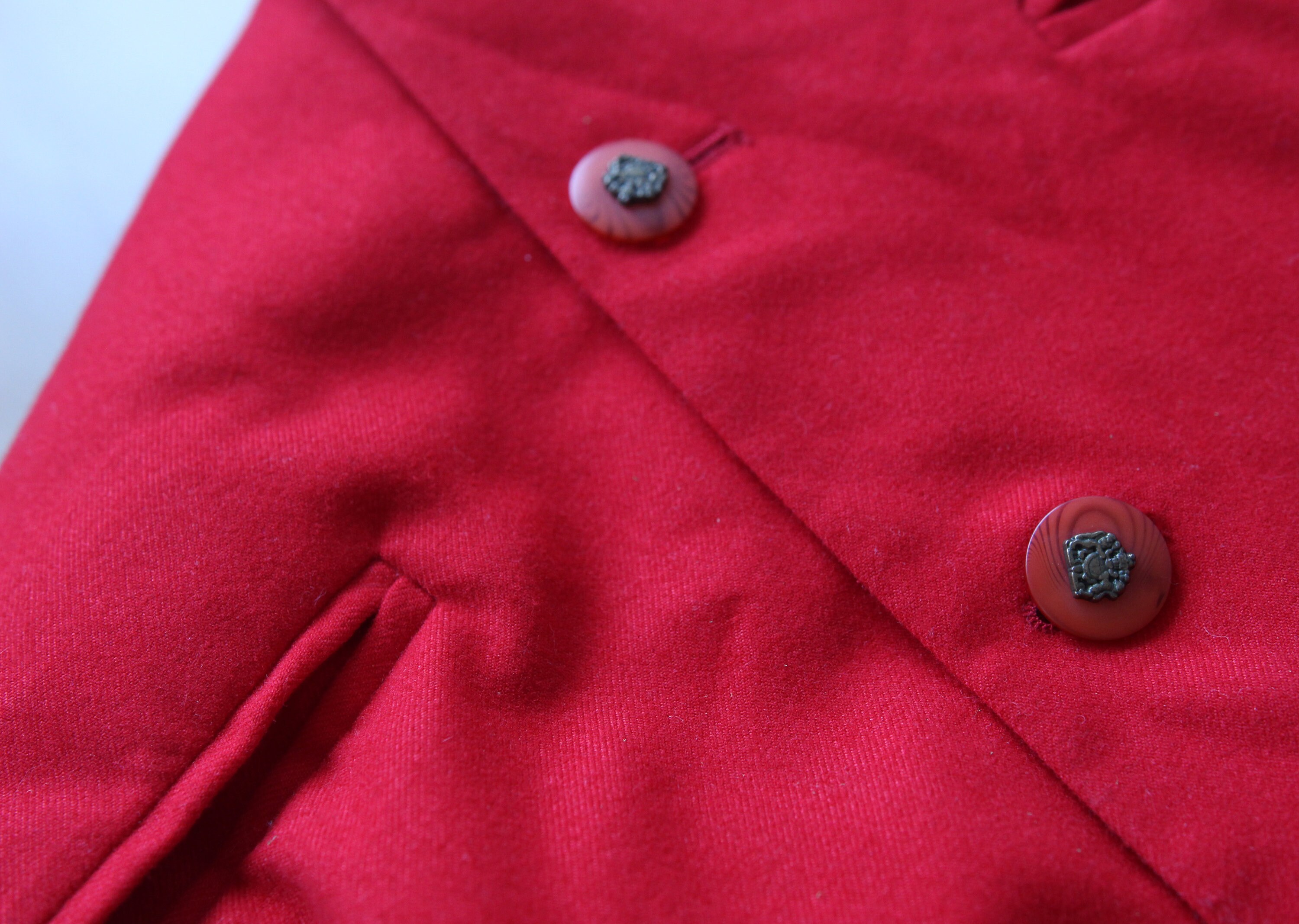 Vintage Red Simple Hip Length Blazer Jacket S - Etsy