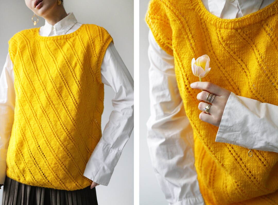 HEAP / Bookworm' s knit vest / イエロー Bookworm's knit vest – HEAP