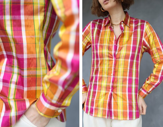 yellow tartan top