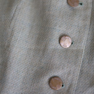 Vintage light green simple chic minimalist blazer jacket M image 7