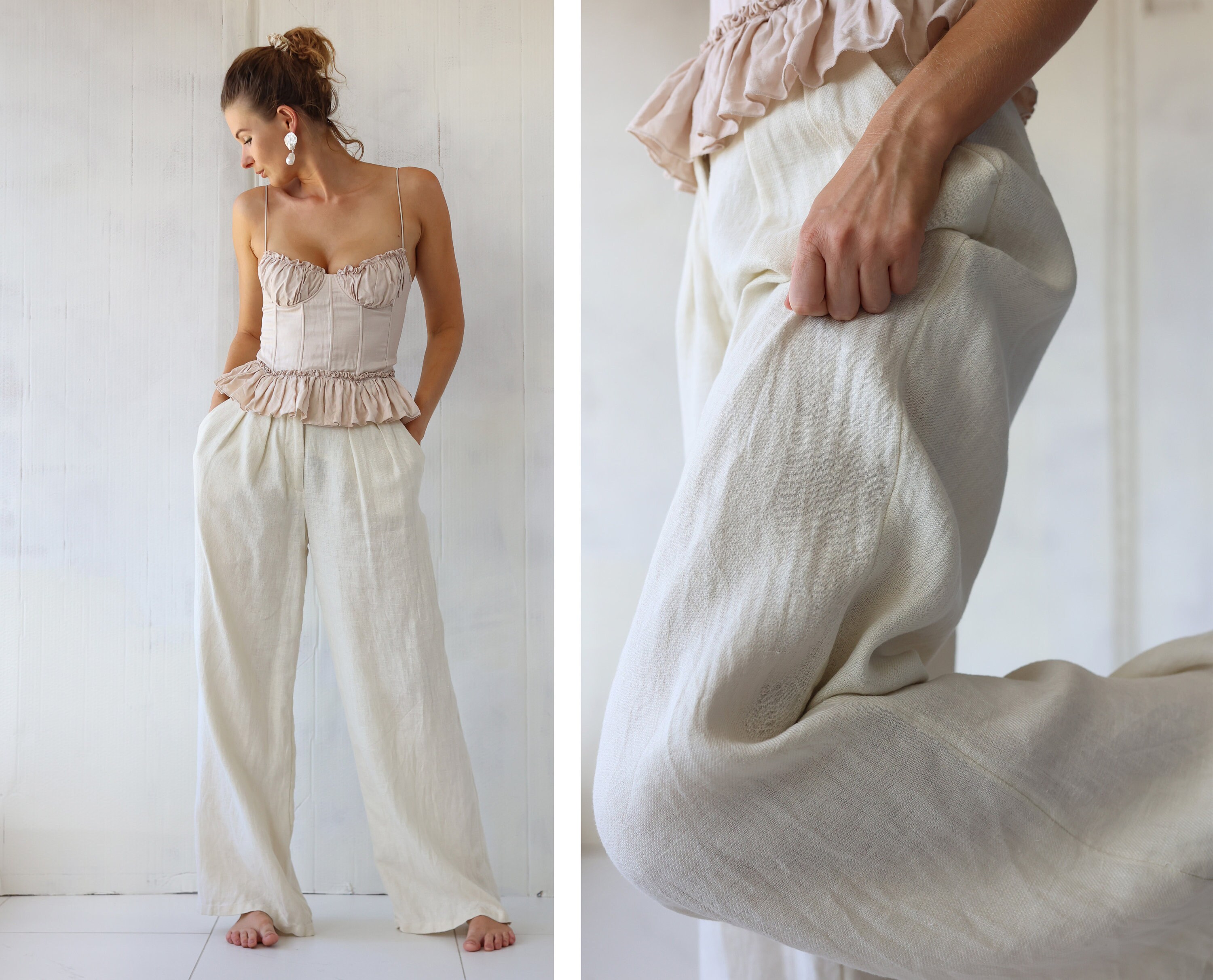 Vintage French Pants Linen - Etsy Canada Vintage French Pants Linen - Etsy Canada
