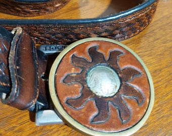 Boucle De Ceinture Vintage North And Judd - Laiton Massif - Années 70 - Style Hippie