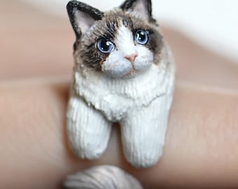 Handgemachte Katze Ring, Andenken Schmuck, Andenken Schmuck