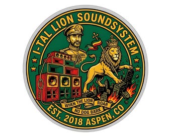 Lion of Judah Reggae Sticker Pack of 5 Haile Selassie Mash Down Babylon