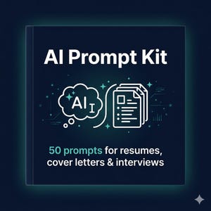 AI Prompt Kit for Job Seekers | 50 ChatGPT Prompts | Resume Cover Letter LinkedIn Interview | ML Engineer | Instant Download