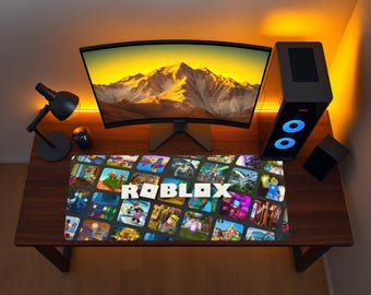 Podkładka pod mysz Roblox, podkładka pod mysz Roblox Gaming, podkładka pod mysz Block World, akcesorium na biurko dla gracza, dekoracja biurka w stylu pikselowym