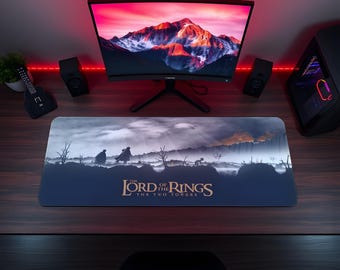 Lord of the Rings Mouse Pad, Middle Earth Gaming Desk Mat, Fantasy Adventure Mousepad, Tolkien Gamer Setup, Epic Desk Decor