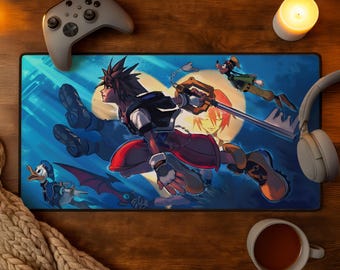 キングダムハーツ マウスパッド、ディズニーRPGゲーミングデスクマット、キーブレードアドベンチャー マウスパッド、ファンタジーゲーマーセットアップ、アニメデスクデコレーション