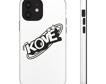 KOVEロゴ入りスマホケース｜レトロスター柄、二重構造保護ケース
