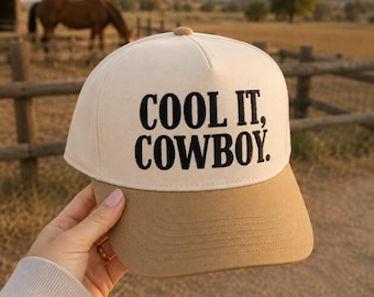 It Cowboy Embroidered Baseball Cap: Western Style Hat, Rodeo Gift