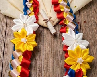 Filipino Inspired Graduation Lei with Flowers