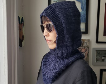 Hoody merino balaclava - Navy