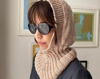 Hoody merino balaclava - Ivory