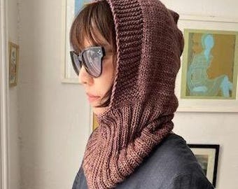 Hoody merino balaclava - Light brown