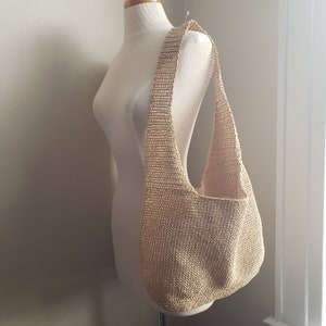 One shoulder summer bag Light beige image 2