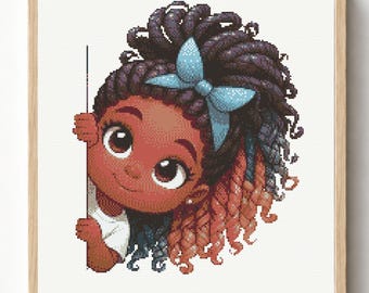 Moana Girl Kreuzstich Stickmuster PDF, Island Princess Stickdatei