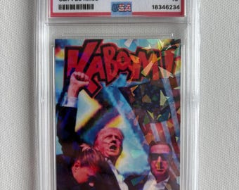 Donald Trump 2024 Kaboom Style Custom Card Gem Mint 10 Political Collectible Fantasy Card