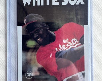 Michael Jordan White Sox Baseball Fantasy Card | Chicago White Sox Collectible | Unique MJ Sports Card