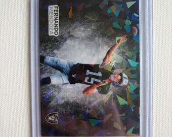 Fernando Mendoza Custom Refractor Card #03/50 | Cracked Ice Holographic Las Vegas Edition | Raiders Fantasy Football Collectible