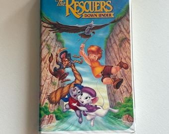 Vintage Disney The Rescuers Down Under Black Diamond VHS | Walt Disney Classics Clamshell | Disney Collectible