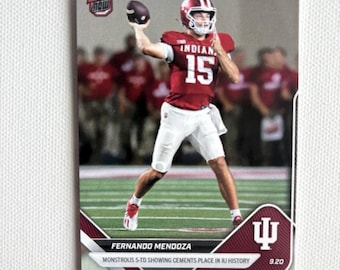 Fernando Mendoza Indiana Hoosiers Fantasy Football Card | Custom College QB Collectible | Fan Art Display Card