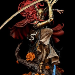 Figura Malenia Elden Ring Resina 3D | Espada de Miquella Estatua Pintada a Mano | FromSoftware Colección | Regalo Gamer