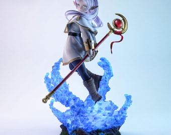 Frieren Anime Figure Resin 3D Printed | Beyond Journey's End Statue | Elf Mage Hand Painted | Manga Collectible Gift