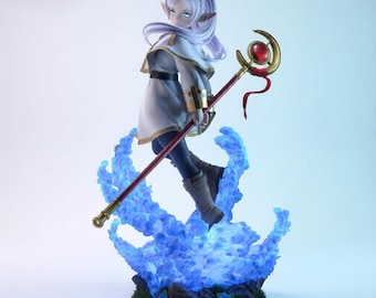 Figura Frieren Anime Resina 3D | Beyond Journey's End Estatua | Maga Elfa Pintada a Mano | Regalo Otaku Manga Colección