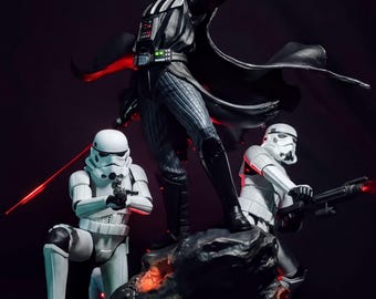 Darth Vader Star Wars Figura Resina 3D | Estatua Lord Sith Pintada a Mano | Regalo Friki Coleccionista | Sci-Fi