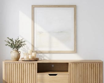 Fluted Wood TV Stand, Mid Century Oak Media Console, Luxury Storage Credenza