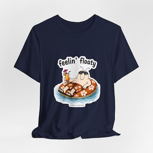 Feelin' Floaty Pool T Shirt | Snoz Funny Summer Graphic Tee | Sarcastic Summer T-Shirt | Humorous Vacation Shirt | Funny Pool T