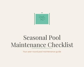 Checklist seizoensonderhoud zwembad: bewerkbare pdf-add-on voor huiseigenaren