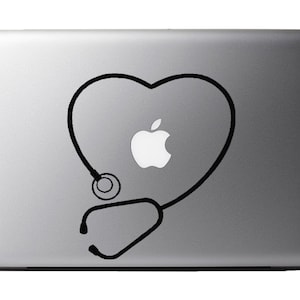 Heart Stethoscope Doctor Vinyl Decal Sticker Skin for Apple MacBook Pro Air Laptop iPad