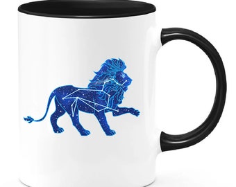 Leo the Lion Night Sky Constellation Stars Space Stargazing Ceramic Coffee Cup
