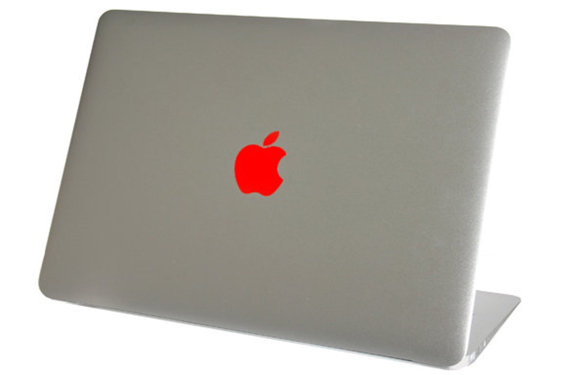 Red Color Changer Macbook Air Logo Vinyl Sticker Decal Mac Etsy