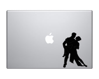 Tango Latin Salsa Samba Dance - Couple Pair Version 1 - Macbook Vinyl Sticker Decal Mac Apple Laptop iPad