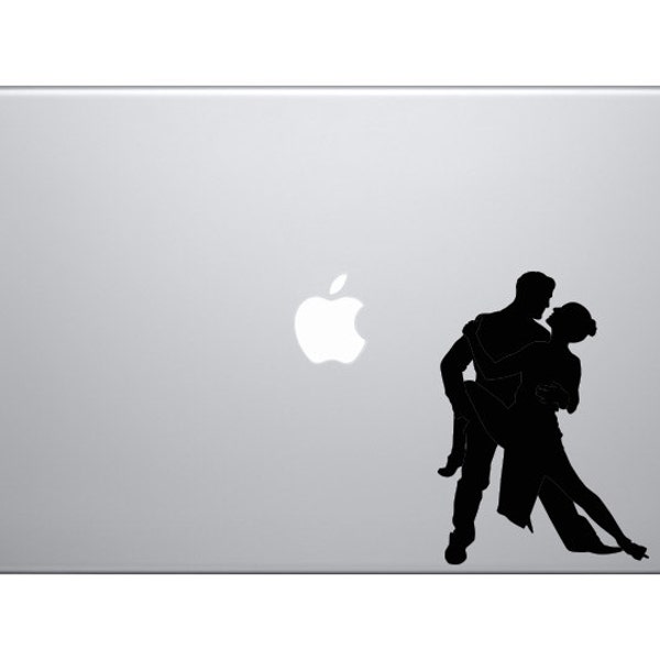 Tango Latin Salsa Samba Dance - Couple Pair Version 1 - Macbook Vinyl Sticker Decal Mac Apple Laptop iPad
